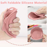 MAYCREATE Mini Makeup Brush Cleaner Bowl Silicone Makeup Brush Cleaning Basin 5.5 Inches Collapsible Cleaner Bowl for Makeup Brushes, Beauty-Blender Sponge Removing Residual Foundation