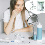 MAYCREATE Contact Lens Wearing aids, Contact Lens Case and Contact Lens Remover Plunger Suction Cup, Eyeglass Clips Support for Travel Outdoor