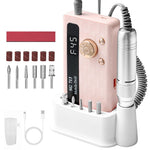 MAYCREATE Nail Drill Kit for Manicure with 6 Bits and 6 Sanding Rings | USB Rechargeable 3600mAh