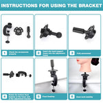 MAYCREATE Wig Mannequin Head Stand for Styling and Display with Adjustable Desk Clamp | Universal Fit for Foam Canvas or Plastic Heads