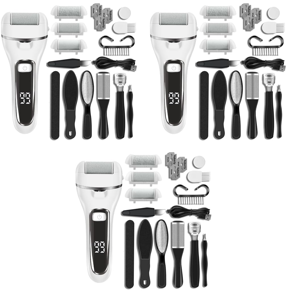 MAYCREATE Electric Callus Remover for Feet with 3PCS Rollers | Rechargeable Pedicure Tool