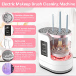 MAYCREATE Electric Makeup Brush Cleaner for Multiple Brushes with 500 Swirling Motions | USB Rechargeable Drying Rack Design