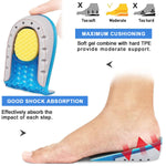 MAYCREATE Heel Lift Inserts for Heel Pain Relief with Massaging Gel Cushion 0.59 in | Silicone Heel Cups for Women and Men