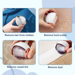 MAYCREATE Washable Reusable Lint Roller Ball, Portable Gel Lint Roller for Pet Hair Remover Tool, Washable Lint Roller Fur Lint Remover for Clothes, Furniture, Carpet, Bed, Sofa, White