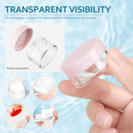 MAYCREATE Silicone Travel Bottles Set of 16pcs for Toiletries with Leak Proof Lids | Reusable 2oz and 3oz Containers