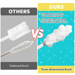 MAYCREATE 30 Count Disposable Oral Cleaning Sponge Swab Stick for Kids Adult Wet Dry Use Medical Sponge Individual Packing Cleaning Sponge Swab for Tooth Cleaning Oral Care