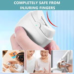 MAYCREATE Baby Nail Trimmer For New Born Electric Nail Clipper with LED Light, USB Rechargeable Nail Trimme For Baby with 2 Speeds Anti-splash Nail Dust Bin