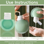 MAYCREATE 3Pcs 90ml Travel Bottles for Toiletries, Soft Silicone Travel Dispenser Bottle, Travel Shampoo Bottle Set, Squeezable Leak Proof Refillable Travel Toiletry Bottles for Lotion, Liquid Soap