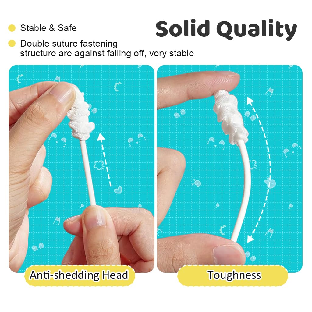 MAYCREATE 30 Count Disposable Oral Cleaning Sponge Swab Stick for Kids Adult Wet Dry Use Medical Sponge Individual Packing Cleaning Sponge Swab for Tooth Cleaning Oral Care