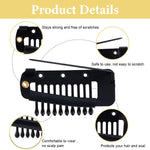 MAYCREATE Chunni Dupatta Fixing Clips for Saree and Shawl with Secure Pin Design | 3Pcs Stainless Steel in Silver Gold & Black
