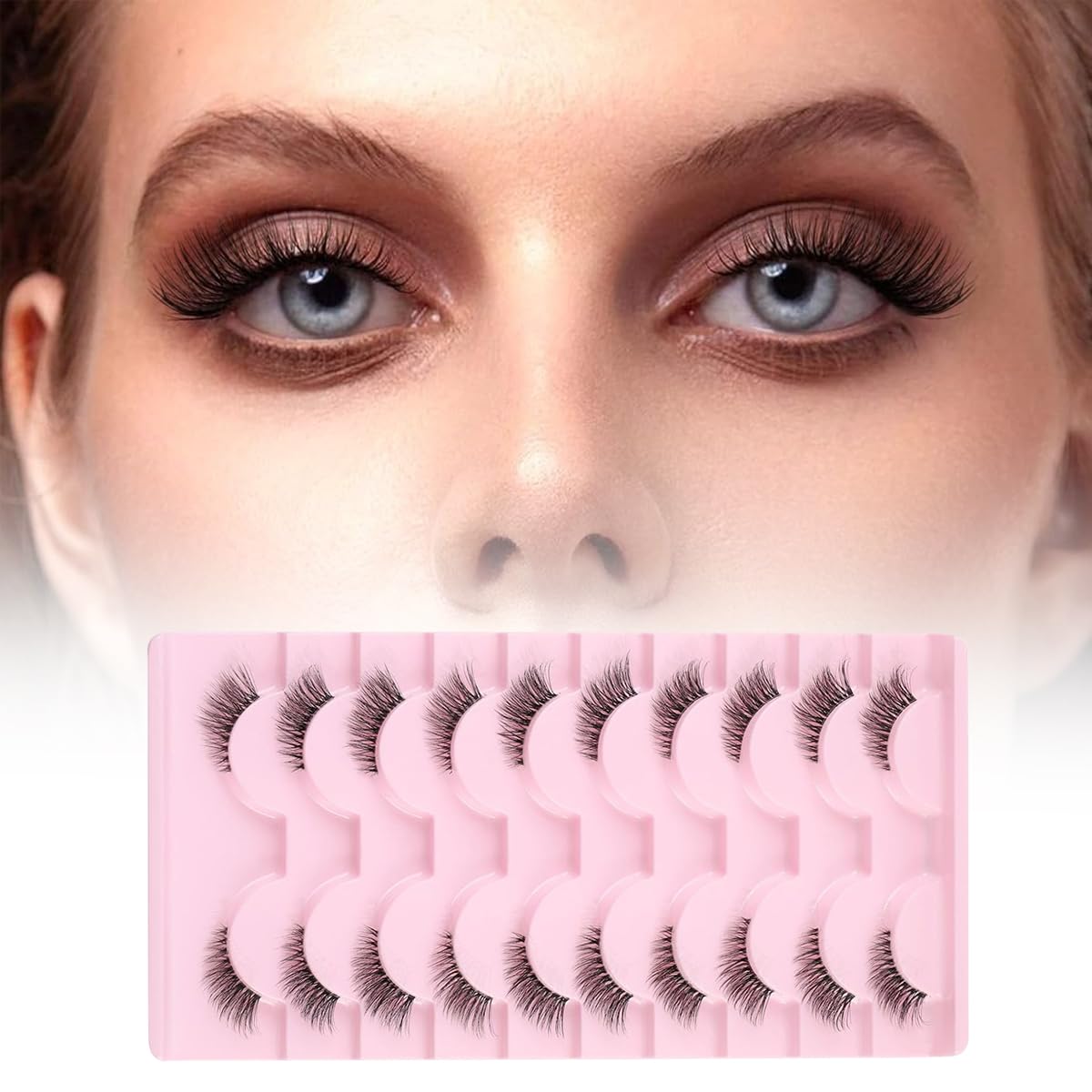 MAYCREATE Eyelash Clusters 36 pcs for DIY Lash Extensions with Self Adhesive Strips | Fluffy Fiber Lashes for Natural or Party Look
