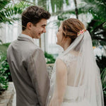 MAYCREATE Floral Hair Clips for Women with Rhinestone Embellishment 5 in Metal Barrettes | Set of 2