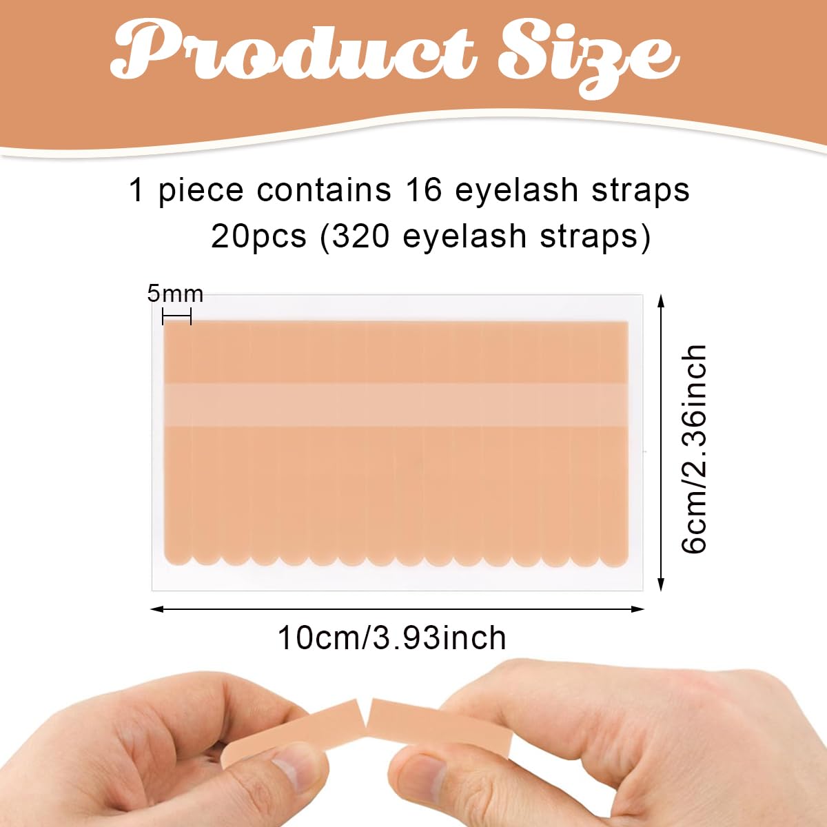 MAYCREATE 320pcs Eyelash Extension Tape False Eyelashes Adhesives Under Eye Lash Tape Breathable Non-woven Eyelid Lifting Micropore Medical Tape for Individual Eyelash Extensions