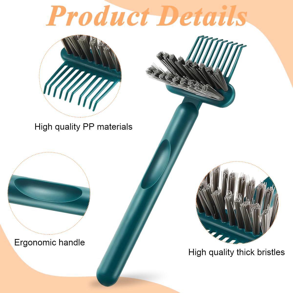 MAYCREATE Hair Brush Cleaning Tool Cleaner Comb, 2-in-1 Hair Detangling Rake Brush Tangled Hair Remover Tool for Removing Hair Dust, Home or Salon Use