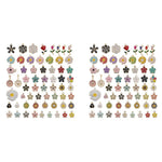 MAYCREATE Assorted Enamel Pendants for Jewelry Making featuring 120 pcs 15–20 mm Gold Charm Set