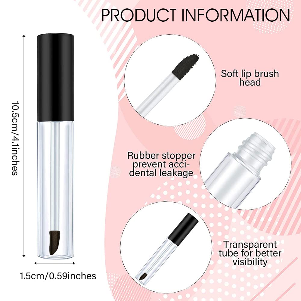 MAYCREATE Empty Mascara Tube for Castor Oil with Brush Kit including 2pcs 10ml PETG Bottles