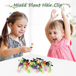 MAYCREATE Hair Clips for Women with 30 Floral Plant Designs and Metal Pins | Cute Gift Set