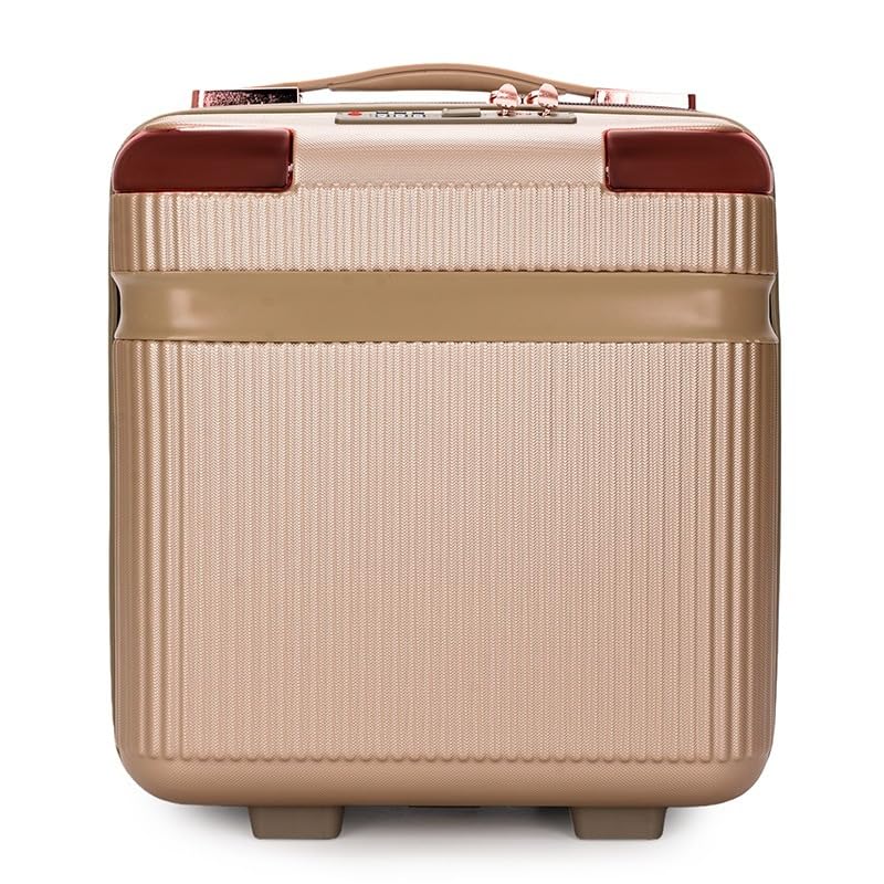 MAYCREATE® Small Luggage Suitcase, Anti-Scratch Thicker ABS Handheld Suitcase with Trolley Handle Strap, Carry On Mini Travel Suitcase,Cabin Flight Use,28x15x26cm