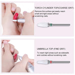 MAYCREATE Ceramic Nail Drill Bits 5 Pcs 2.35mm Shank for Gel Removal and Cuticle Care | Universal Fit