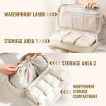 MAYCREATE Bra Organizer for Travel with Double Layer Design and Waterproof Oxford Cloth