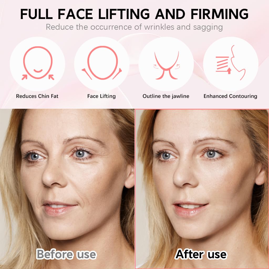 MAYCREATE V Line Face Lifting Mask for Double Chin Reduction with Adjustable Strap 2 PCS