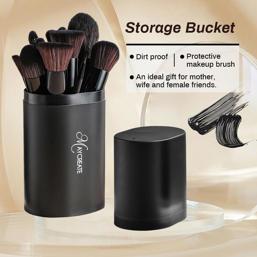 MAYCREATE Makeup Brush Set 18pcs Premium Synthetic Makeup Brushes Set Makeup Tools Full Set Makeup Brush for Beginners Makeup Artists Makeup Brush Set
