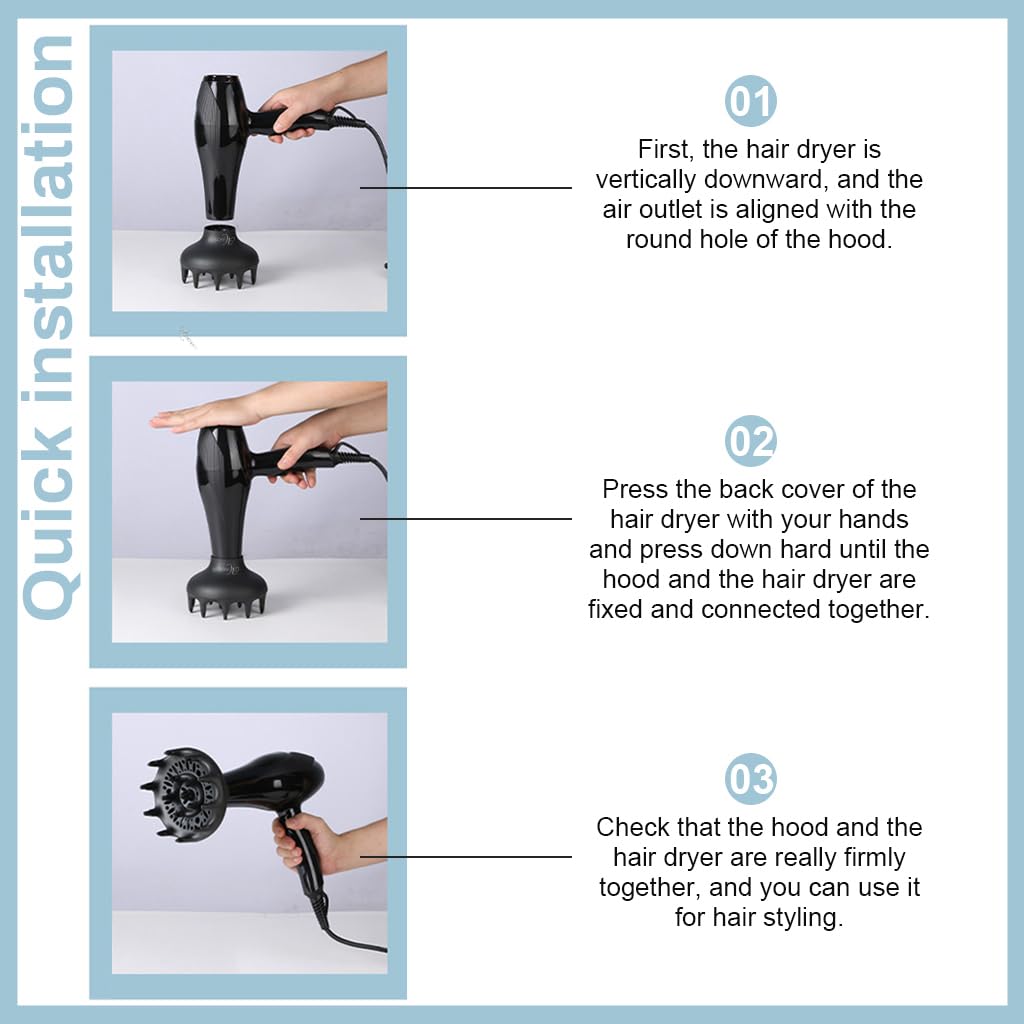 MAYCREATE Orchid Hair Diffuser for Curly Hair with 4.35–4.65 cm Universal Fit | Heat‑Resistant Frizz‑Reducing Design