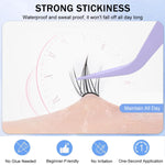 MAYCREATE Lashes Cluster for DIY Lash Extension with 100 pcs 3D C Curl Fibers | Wispy False Eyelashes