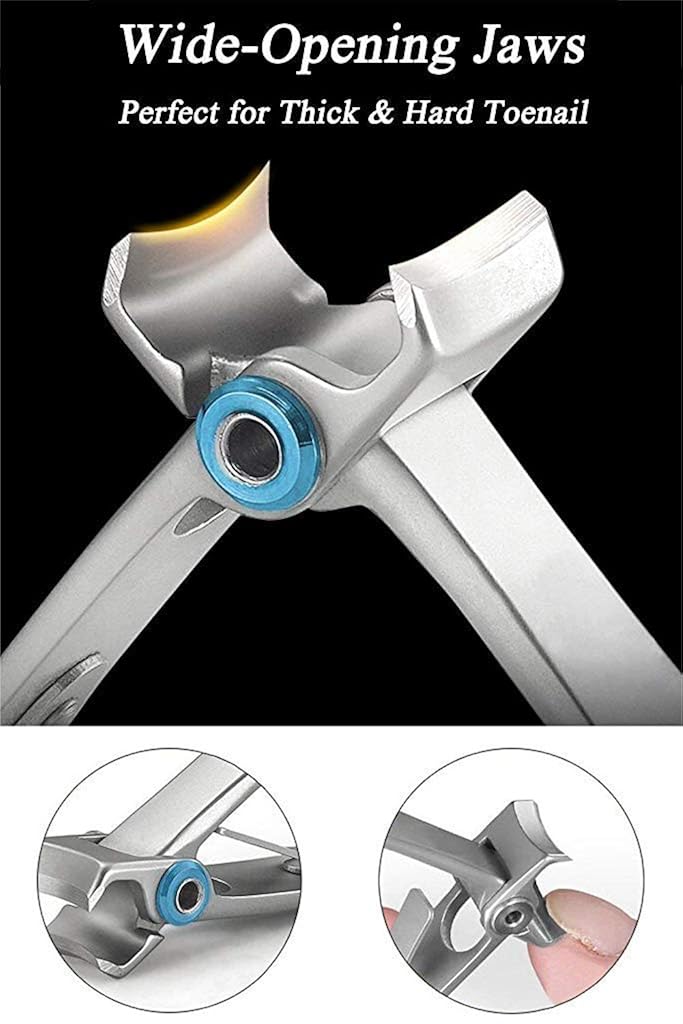 ELEPHANTBOAT Nail Clipper Cutter Nail Cutting Trimmer Toenail Fingernail Cutter Stainless Steel Toenail Clippers for Thick Nails with Nail File