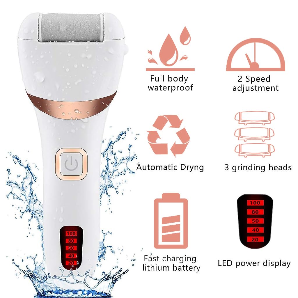 HASTHIP Electric Callus Remover for Feet,Half year warranty, Pedicure Tools Professional Rechargeable Portable Callus & Dead Skin Removal & Feet Care Feet File For Removing Dead Skin