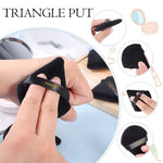 MAYCREATE Triangle Powder Puff for Face and Body Powder 10pcs Set | Soft Cotton Velour Reusable Sponges
