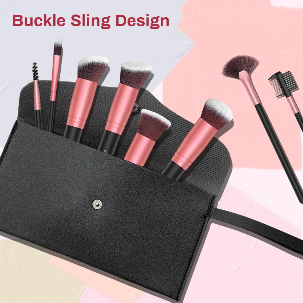 MAYCREATE Makeup Brush Set Professional 22PCS with Storage Pouch Brush Sets in Makeup with Ultra Soft Bristles Premium Makeup Brushes Kit with 2 Makeup Sponges+2 Powder Puff +1 Brush Cleaner