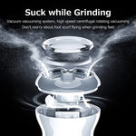 MAYCREATE Electric Pedicure Tools for Feet, Foot Scrubber for Dead Skin Remover, Foot File Vacuum Adsorption Callus Remover, USB Rechargeable Foot Care Tool