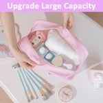 MAYCREATE Toiletry Bag for Women with 25x16x10cm Capacity featuring Waterproof PVC | Cute Kuromi Travel Organizer Set