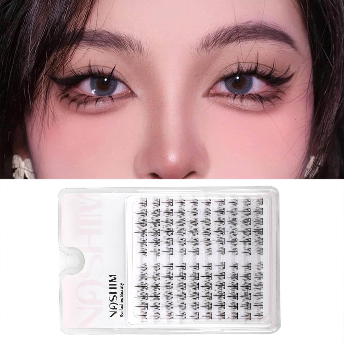 MAYCREATE Magnetic Eyelashes for Natural Cat Eye Look with Applicator and Clear Band | Reusable False Lashes No Glue Needed
