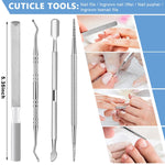 MAYCREATE Toenail Clipper Kit for Ingrown and Thick Nails with Rotatable Clipper | 7pcs Stainless Steel Set for Men and Women