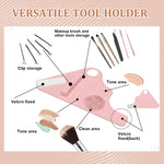 MAYCREATE Multi Makeup Tool Organizer Wristband Professional Makeup Artists Supplies Foundation Palette Wearable Silicone Makeup Assistance Makeup Tool Organizer for Makeup Brushes, Clips