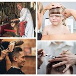 MAYCREATE 10 Pcs Professional Hair Cutting Scissors For Men Hair Dressing Scissors Barber Kit with Hairdressing Scissor for Men Women Adult Kids Home Hair Cut Kit at Home