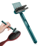 MAYCREATE Hair Brush Cleaning Tool Cleaner Comb, 2-in-1 Hair Detangling Rake Brush Tangled Hair Remover Tool for Removing Hair Dust, Home or Salon Use