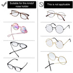 MAYCREATE 12 Pairs Eyeglass Nose Pads, Anti-Slip Silicone Glasses Nose Support Pads Replacement, Anti-Slip Air Chamber Nose Pads for Full Plastic Frames, White