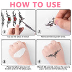 MAYCREATE Temporary Tattoo Stickers for Women featuring 8 Sheets 14.8x21cm Waterproof Designs