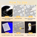 MAYCREATE Silicone Nail Molds for DIY 3D Nail Art with 59 Cavities | Flexible Resin Design