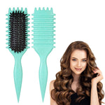 MAYCREATE Hair Brush for Women, Paddle Hair Comb for Women Girls, Curl Defining Styling Brush, Nylon Bristles Massage Brush Air Cushion Comb for Home or Salon Combing and Shaping