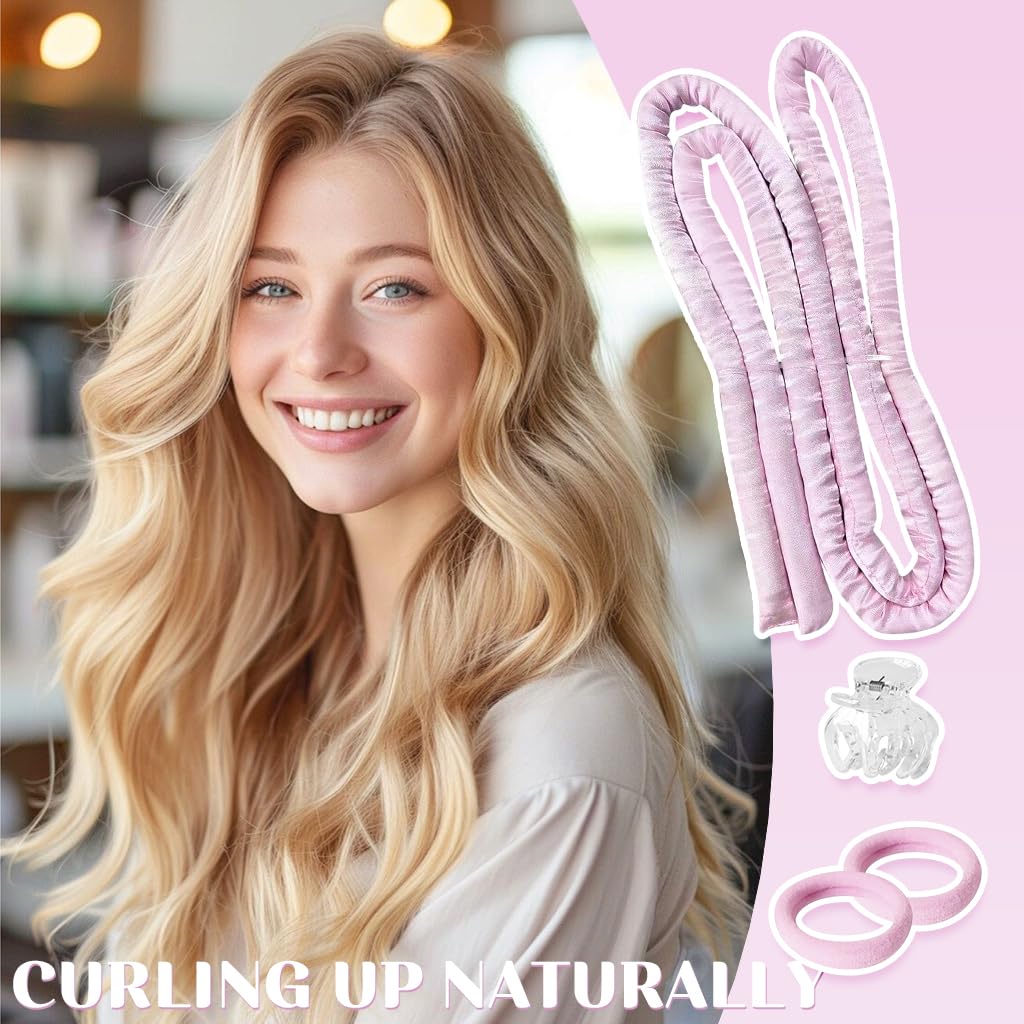 MAYCREATE Heatless Hair Curler for Overnight Curls with 60 in Extra Long Soft Rod | No Heat Styling