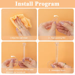 MAYCREATE 4Pcs Headband Holder Stand Scrunchie Organizer, Acrylic Clear Glitter Adhesive Scrunchy Holder Scrunchie Tower Storage Wall Hook for Women Girl Headband Bracelet Necklace