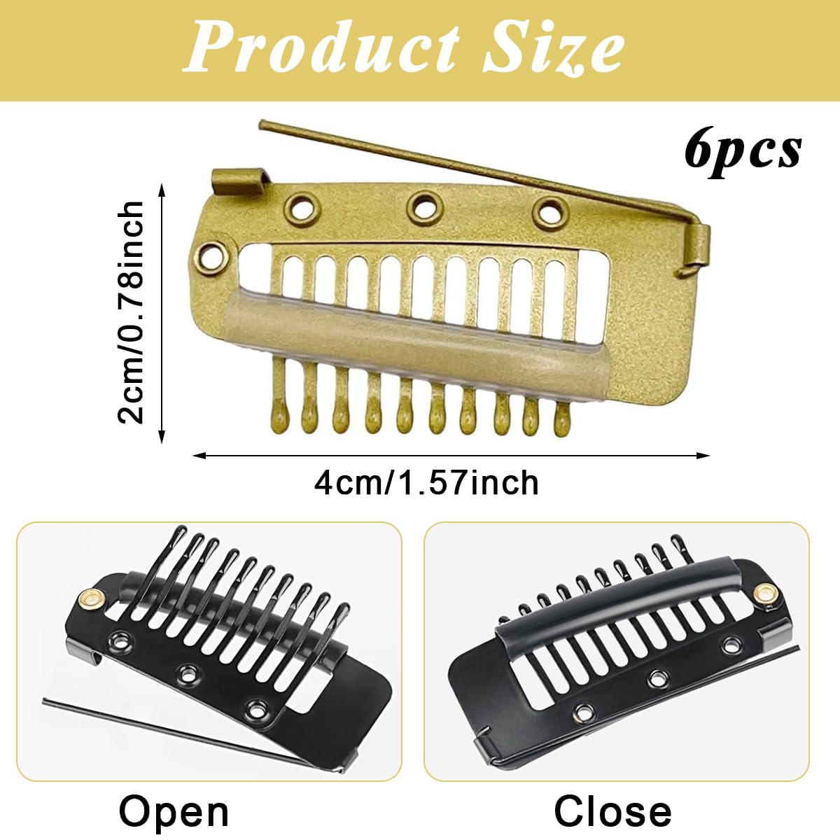 MAYCREATE Dupatta Clips for Brides with Safety Pins 6pcs Stainless Steel Set | Secure Hold