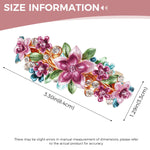 MAYCREATE Barrette Hair Clips for Women, Luxurious Flower Spring Hair Clip, Stylish Metal Crystal Hair Barrettes Accessories Ponytail Holder for Daily, Mothers Day Gift