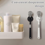 MAYCREATE Tongue Cleaner Adults, 2Pcs Silicone Tongue Scraper Soft Tounge Cleaner Helps Fight Bad Breath Tough Cleaner Fan Shape Tung Cleaner Tongue Brush