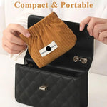 MAYCREATE Small Makeup Pouch for Travel with Spring Loaded Opening 13x5x12cm Corduroy Set