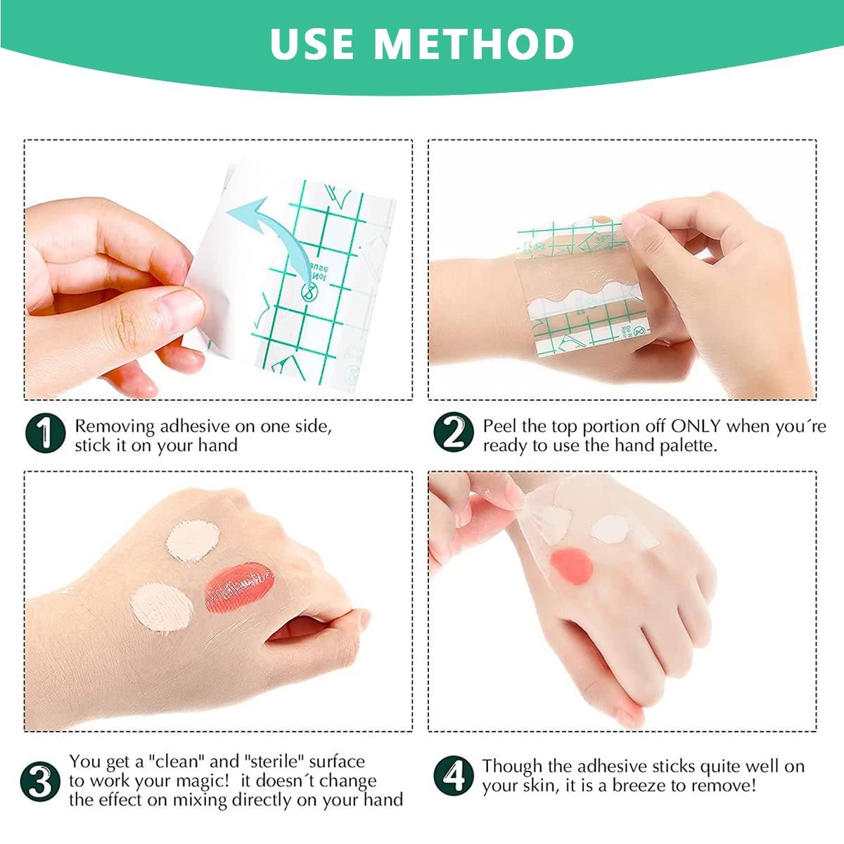 MAYCREATE Acrylic Makeup Palette with Dual Head Spatula for Mixing 15x10cm | Easy to Clean